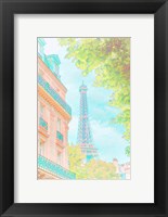 Framed Eiffel Tower Pastel