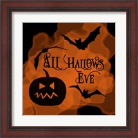 Framed 'All Hallows Eve Pumpkin' border=