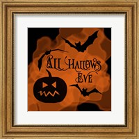 Framed 'All Hallows Eve Pumpkin' border=