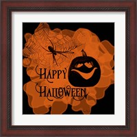 Framed 'Happy Halloween Pumpkin' border=