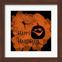 Framed 'Happy Halloween Pumpkin' border=