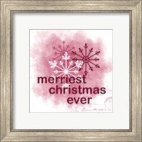 Framed 'Merriest Christmas Ever' border=