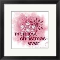 Framed 'Merriest Christmas Ever' border=