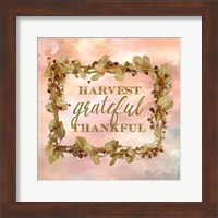 Framed Harvest, Grateful, Thankful