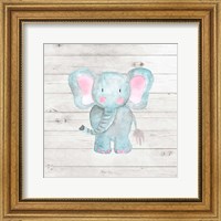 Framed 'Watercolor Elephant' border=