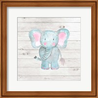 Framed 'Watercolor Elephant' border=