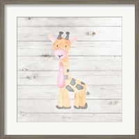 Framed Watercolor Giraffe