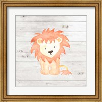 Framed Watercolor Lion