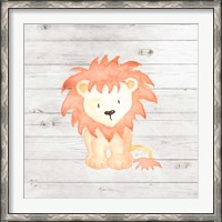 Framed Watercolor Lion