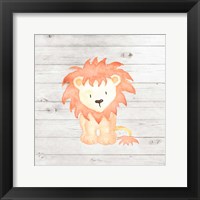 Framed 'Watercolor Lion' border=