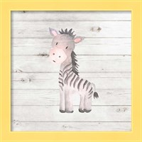 Framed 'Watercolor Zebra' border=