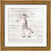 Framed 'Watercolor Zebra' border=