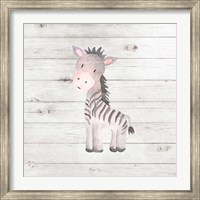 Framed Watercolor Zebra