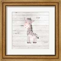 Framed 'Watercolor Zebra' border=