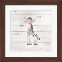 Framed Watercolor Zebra