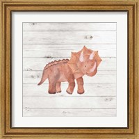 Framed 'Water Color Dino' border=