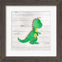 Framed 'Water Color Dino IV' border=