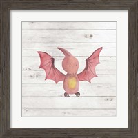 Framed 'Water Color Dino V' border=