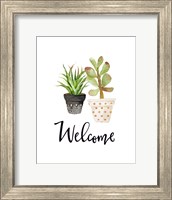 Framed Welcome Succulents