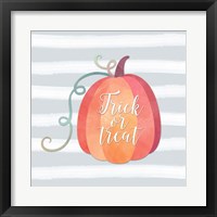 Framed 'Trick or Treat Pumpkin' border=