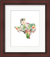 Framed Texas Floral Collage I