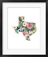 Framed Texas Floral Collage II