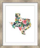 Framed Texas Floral Collage II