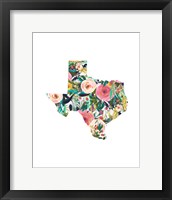 Framed Texas Floral Collage II