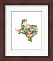 Framed Texas Floral Collage III