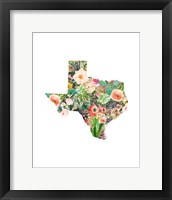 Framed Texas Floral Collage III