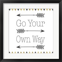 Framed 'Go Your Own Way Square' border=
