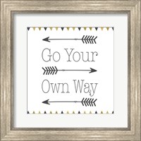 Framed Go Your Own Way Square