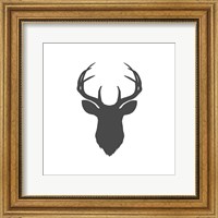 Framed Charcoal Deer Head
