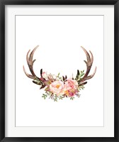 Framed Floral Antlers