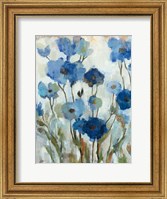 Framed Abstracted Floral in Blue II