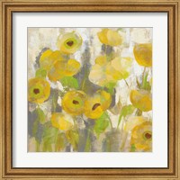 Framed Floating Yellow Flowers IV