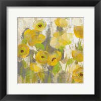 Floating Yellow Flowers IV Framed Print