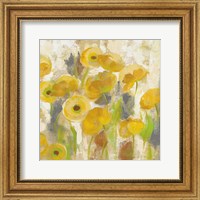 Framed Floating Yellow Flowers V