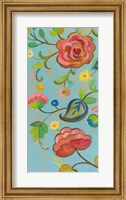 Framed Folk Song Floral III