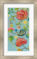 Framed Folk Song Floral III