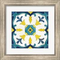 Framed Andalucia Tiles A Blue and Yellow