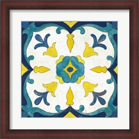Framed Andalucia Tiles A Blue and Yellow
