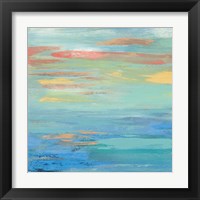 Framed 'Sunset Beach I Bright' border=