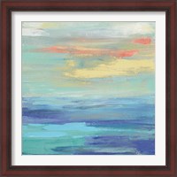 Framed 'Sunset Beach II Bright' border=