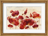 Framed Red Flowers on Marble