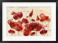 Framed Red Flowers on Marble