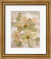 Framed White on White Floral I