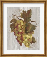 Framed Autumn Grapes IV on Wood