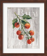 Framed Market Vegetables IV on Wood