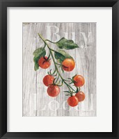 Framed Market Vegetables IV on Wood